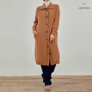 [런칭가 159000원]라씨엔토 폭스 블렌디드 롱 니트 코트