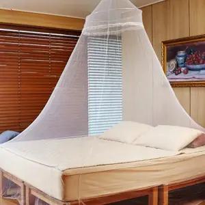 침대 캐노피 모기장 원형 천정 거실 실내 화이트