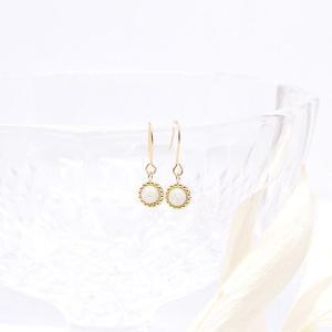 14k 합성오팔 후크 귀걸이 OPPE0134