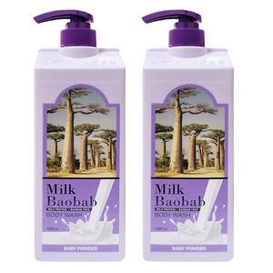 밀크바오밥 바디워시 베이비파우더 대용량 1000ml 2개