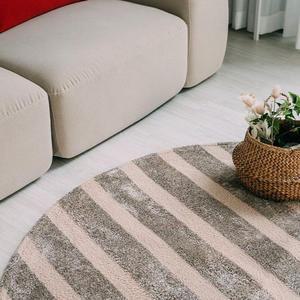 [OFM625P9]투톤 스트라이프 원형 러그 카페트 100