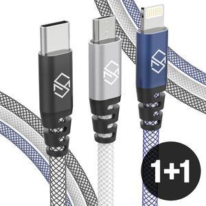 [신지모루][무료배송] 1+1 1M 고속충전 C타입 펜스 케이블 8핀 5핀 충전기 충전케이블 고속케이블