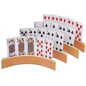 포커 카드 거치대 베이스 장난감 홀더 스탠드 보드 게임 나무 랙 수납함 받침대 놀이 원목 우드