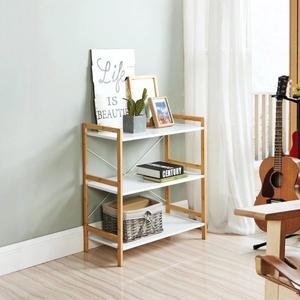 [비카] 대나무 와이드 3단 선반 70x37x78cm 원목선반 이케아 수납장 진열대