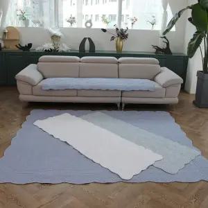 로즐리 사계절 뽀송뽀송 면 워싱 베란다 주방 복도 다용도 쇼파패드 3인용 60x180cm