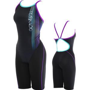 토네이도 여자 실내 수영복 반신 강습용 스윔웨어 갱스타 블랙