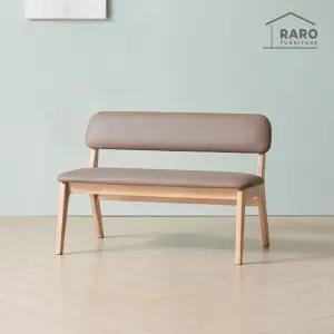 [/착불배송] 밀러 고무나무 원목 낮은 2인 벤치 식탁 의자