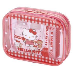 헬로키티 트래블세트 공병 칫솔 빗 파우치