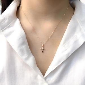 14k 십자가 큐빅 목걸이 OPKYN9513