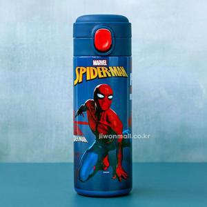 스파이더맨 피규어 빨대물컵 캡슐 원터치 캐릭터보틀 텀블러 이중스텐 400ml 휴대용보틀 유아동