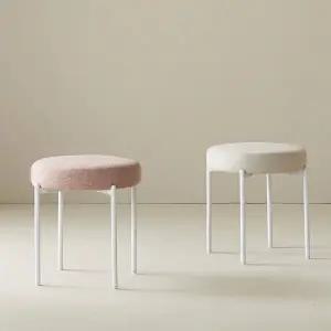 블리스데코 델라 패브릭 원형 스툴 화장대 의자 NDD153_C