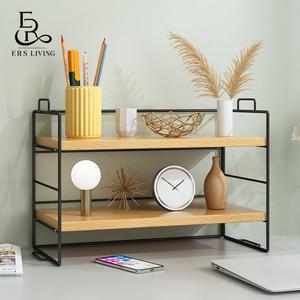 에르스리빙 미니 다용도 원룸 책상 주방 거실 1단 2단 높이 조절 수납 선반