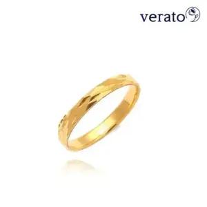 베라토 24K 순금 트라이앵글 컷팅 반지 1g 커플 여자 남자 친구 선물 검지 엥게이지 애끼 레이어드 가드 링