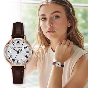 [메종드쉬] 여성 가죽 손목 시계 라운드 로마MDS-402LBR