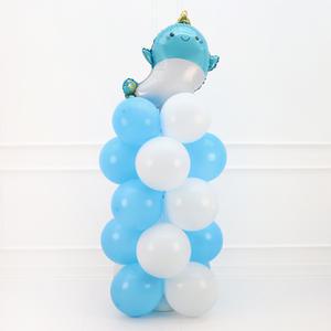 귀여운 고래 (블루) 풍선 기둥 스탠드 세트 장식