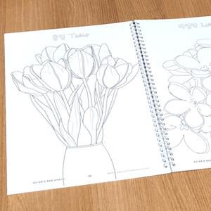 4권 노인 치매 예방 색칠공부 도안 꽃 색칠놀이 컬러링북