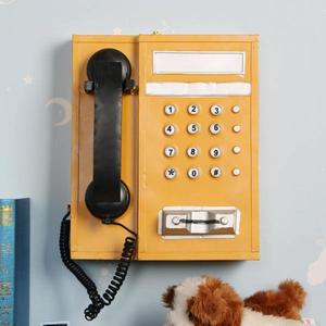 [제이큐]철제 공중전화기 모형 미니어처 철재 엔틱 A252