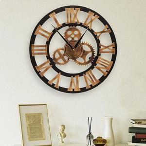 [제이큐]로마 숫자 태엽 무소음벽시계 원형 엔틱 벽시계 50cm