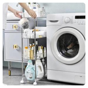 [XBG36JLO]SR M 투명 트롤리 이동식 틈새 선반 2단