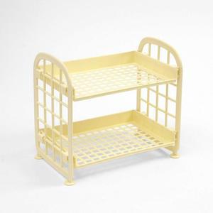 [RGL6QO04]테이블 정리 2단 미니 선반 옐로우 2단진열대 l