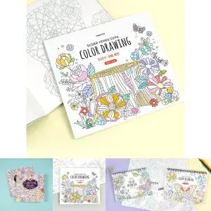 핑크풋 컬러 드로잉 (쉬운 버전)/컬러링북/색칠/공부/칠하기/드로잉/그림/놀이/컬러링/취미/미술/선물