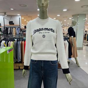 시슬리/애플아울렛/레터링 스카시 니트 풀오버 SAKP58361