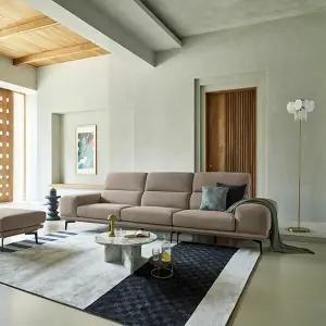 [에싸] 세이렌 4인 카시미라 패브릭 소파(스툴 선택)