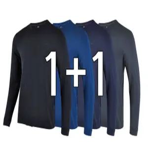 남성 약기모 스판 라운드 긴팔티 작업복 등산 아웃도어 겨울 이너