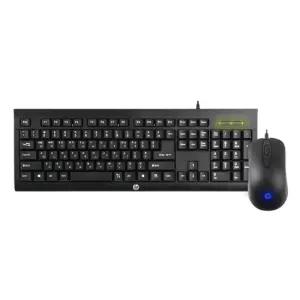 HP USB유선데스트탑세트 KM100 (블랙 키스킨포함)/게임용키보드마우스세트/사무실/가정/생활방수/게이밍