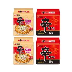 신신툼툼(신라면, 5입, 2개 + 신라면 툼바, 4입, 2개)