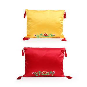 태슬장식 연꽃자수 목탁 방석 (2색/3사이즈)