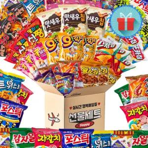 미니스낵 행복배달 3호 봉지과자 간식꾸러미 사무실 탕비실 학교 단체 과자선물세트 박스