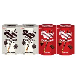 롯데웰푸드 빼빼로 초코, 184g ,2개 + 화이트쿠키, 132g, 2개