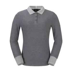 [LPGA]  여성 니트카라 기모 티셔츠(L244TL512P)GR_SC