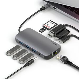 넥스트유 NEXTU 2297TCH-8K USB-C 멀티허브 10in1 SD리더기 랜포트 PD충전