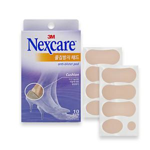 3M 넥스케어 물집방지 패드 혼합형 10매입 x 1팩 밴드 패드 뒤꿈치 발 발가락 발보호 밴드