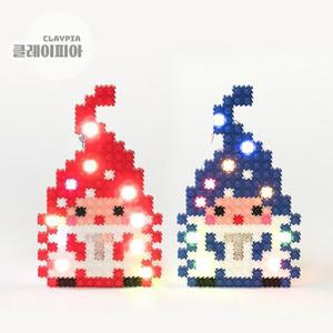 8mm 디폼블럭 크리스마스 산타 요정 LED 패키지