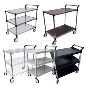 2단 식당 서빙카트 서빙카 우드 스텐레스 와이어 3단 대차
