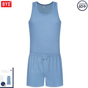 BYC육각형무늬패턴60수런닝박서상하1세트 MCG1417