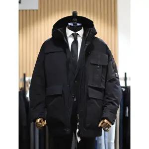 갤러리아 BON 블랙 빈티지 워싱 구스다운 쉘파카 패딩 점퍼 BN3WJP478T