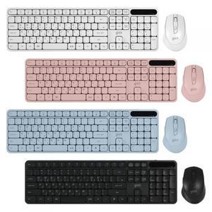 지클릭커 OFFICEPRO WMK70 사일런스L 무선 키보드 마우스 세트 (블루)