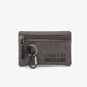 [IXHIS9MM_4B]천으로 된 휴대용 작은 카드 지갑/다크브라운