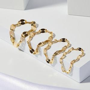 [엘렌쥬얼리]18K 아몬드 체인 금 반지 Type A