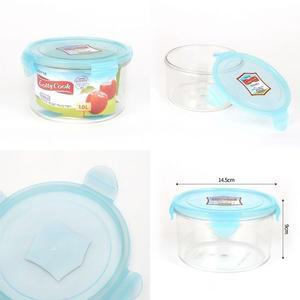 [기타]투명 BMQLRAAJ 소분용기 밀폐용기 1L 냉장고 원형 반찬통