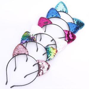 [파티공구]스팽글 고양이귀 머리띠 얇은 헤어밴드 인생네컷 장식 악세사리