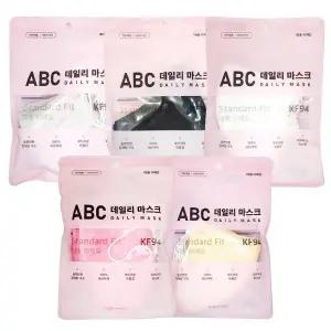 ABC 데일리 KF94 황사방역마스크 대형/10매입-5개(총50매)