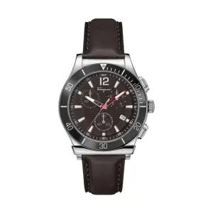 페라가모 1898 스포츠 크로노그래프 쿼츠 남성 가죽시계 SFYL01422