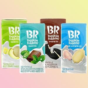 배스킨라빈스 멸균우유 4종 x 6개입 (멜론민초쿠키솜사탕)