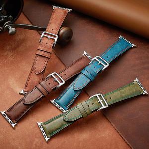 [타임뷰] 빈티지라인가죽 애플워치스트랩호환 시계밴드 시계줄