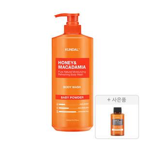 쿤달 네이처 바디워시, 베이비파우더, 1058ml, 1개 + 증정(바디워시, 화이트머스크, 100ml, 1개)